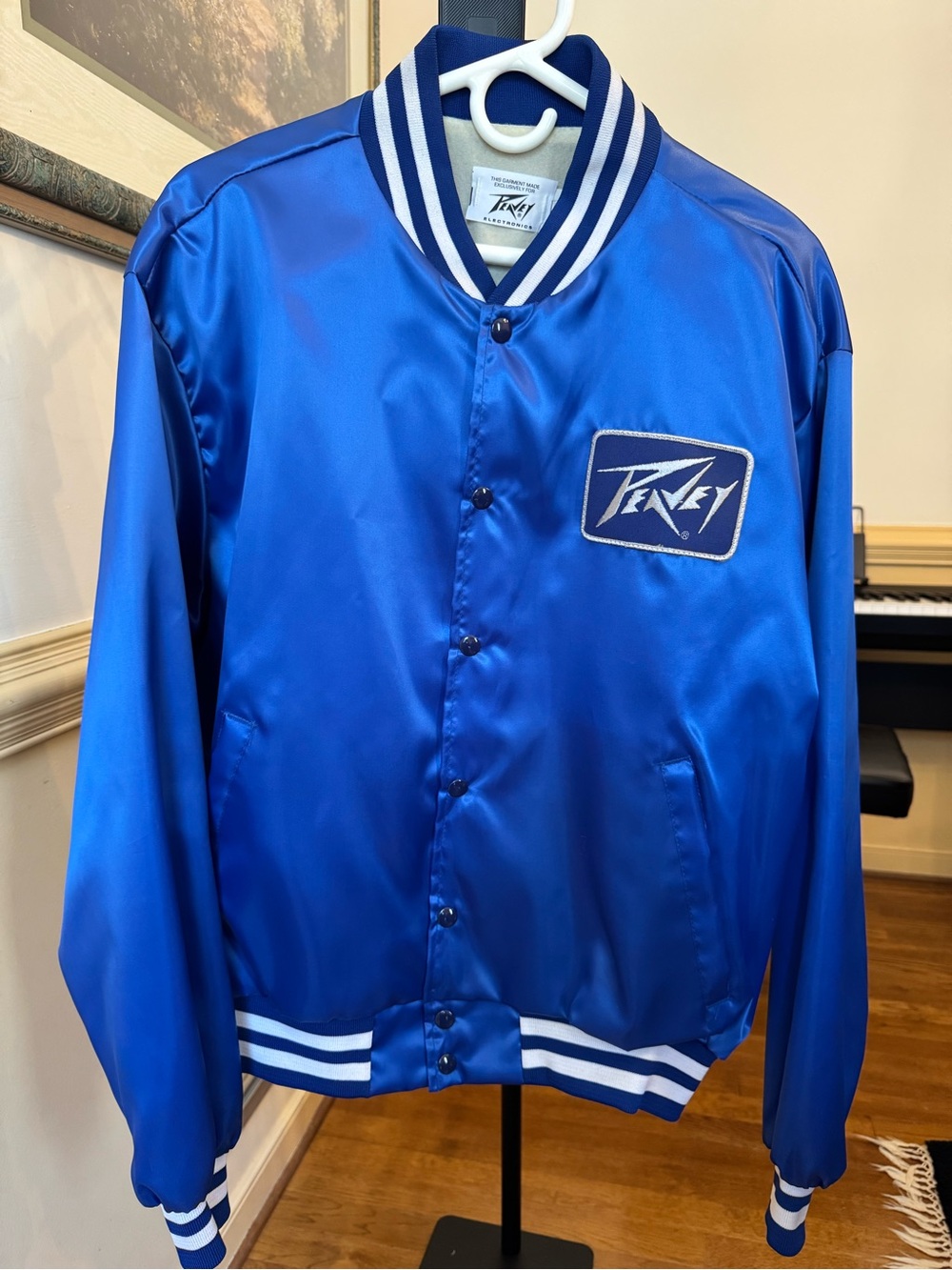 Vintage Peavey Electronics Satin Bomber Jacket - Rare Musical Promo Gear (XL)